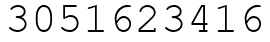 Число 3051623416.