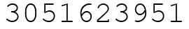 Число 3051623951.