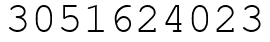 Число 3051624023.