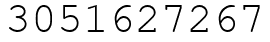 Число 3051627267.