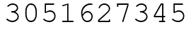 Число 3051627345.