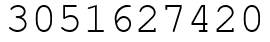 Число 3051627420.