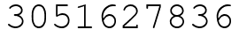 Число 3051627836.
