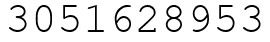 Число 3051628953.