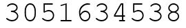 Число 3051634538.