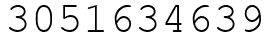 Число 3051634639.