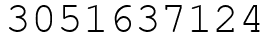 Число 3051637124.
