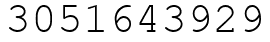 Число 3051643929.