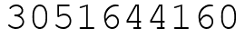 Число 3051644160.