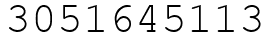 Число 3051645113.