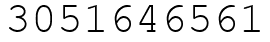 Число 3051646561.