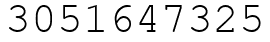 Число 3051647325.