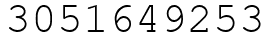 Число 3051649253.