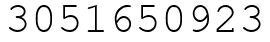 Число 3051650923.