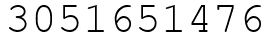 Число 3051651476.
