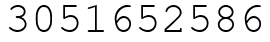 Число 3051652586.