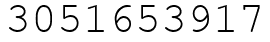 Число 3051653917.