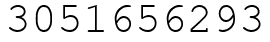 Число 3051656293.