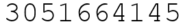 Число 3051664145.