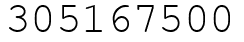 Число 305167500.