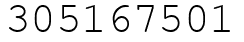 Число 305167501.