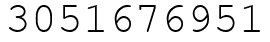 Число 3051676951.