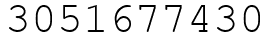 Число 3051677430.