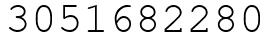 Число 3051682280.
