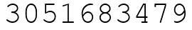 Число 3051683479.