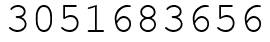 Число 3051683656.