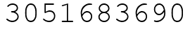 Число 3051683690.