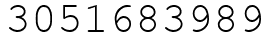 Число 3051683989.