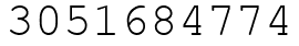 Число 3051684774.
