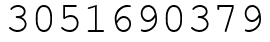 Число 3051690379.