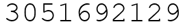 Число 3051692129.