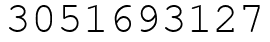 Число 3051693127.