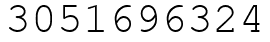 Число 3051696324.