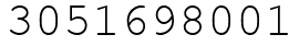 Число 3051698001.