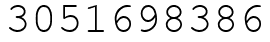Число 3051698386.