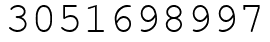Число 3051698997.