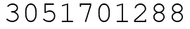 Число 3051701288.