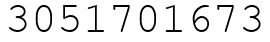 Число 3051701673.