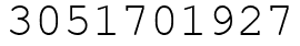 Число 3051701927.