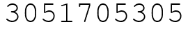Число 3051705305.