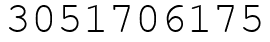 Число 3051706175.