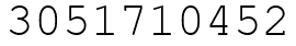 Число 3051710452.