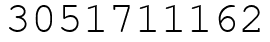 Число 3051711162.