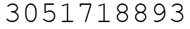 Число 3051718893.