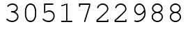 Число 3051722988.
