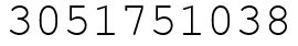 Число 3051751038.
